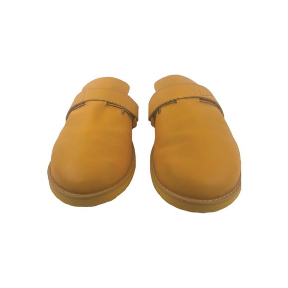 Greats Classon Unisex Yellow Orange Chrome Free Leather Slip On Clogs Shoes S 14 main image 13